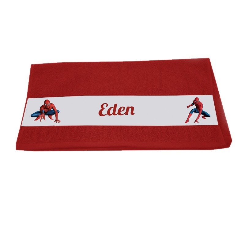 serviette de toilette spiderman personnalisée