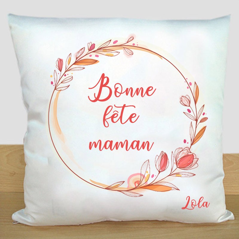 Coussin personnalisé - Maman depuis