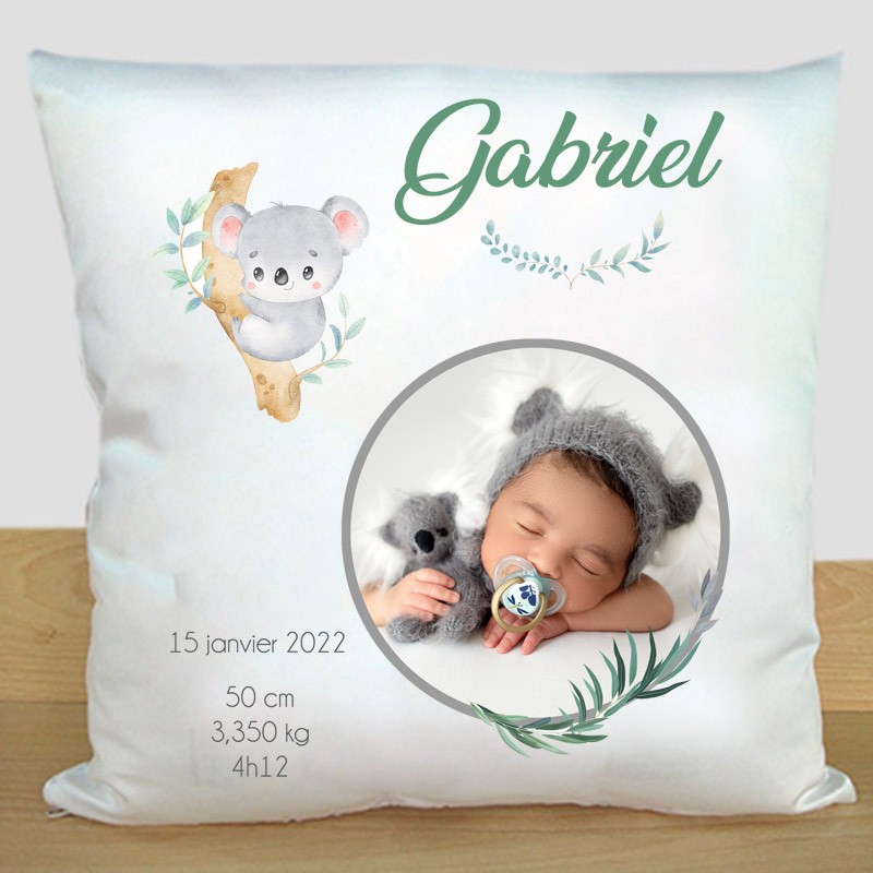 coussin naissance personnalise