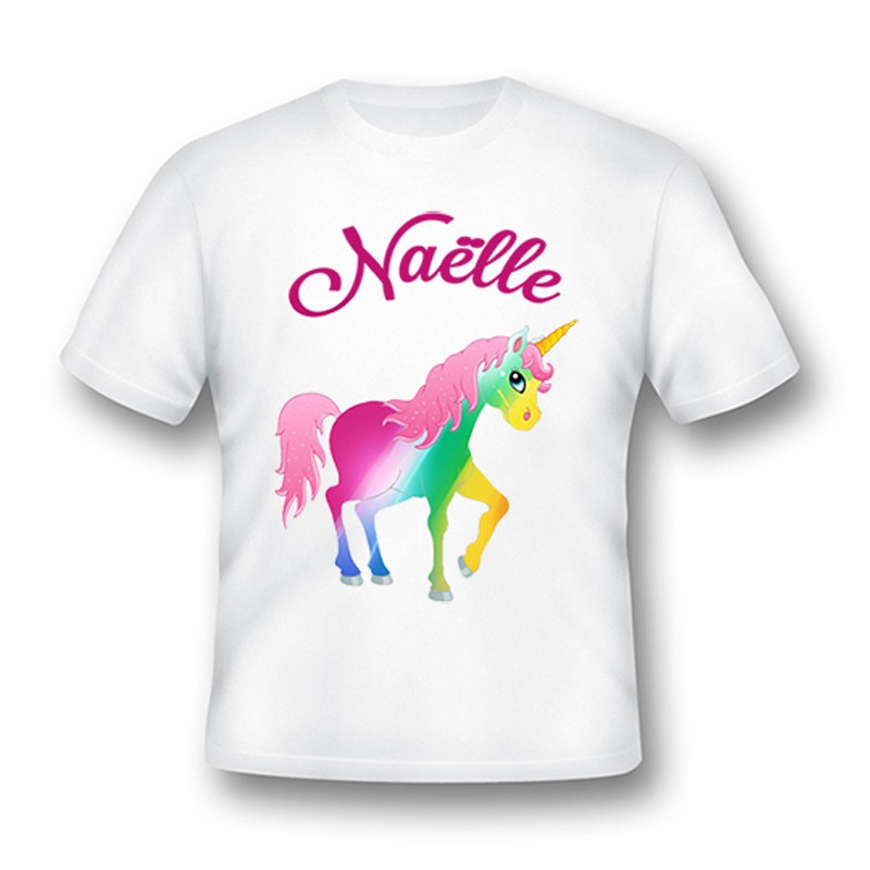 tee shirt licorne à personnaliser