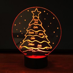Lampe Sapin Noel Personnalisée - Lampe Personnalisée - Cadeau Noel Original  Personnalisé
