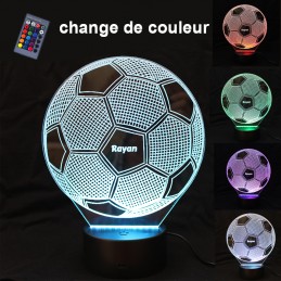 lampe led 3d ballon foot personnalisée