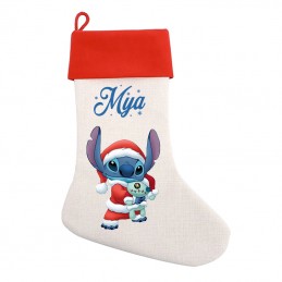 chaussette noel personnalisee stitch