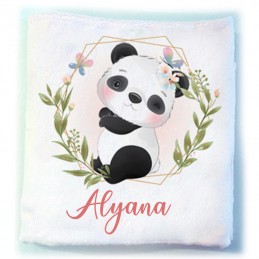 couverture bébé personnalisée panda