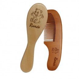 brosse et peigne bébé personnalisé