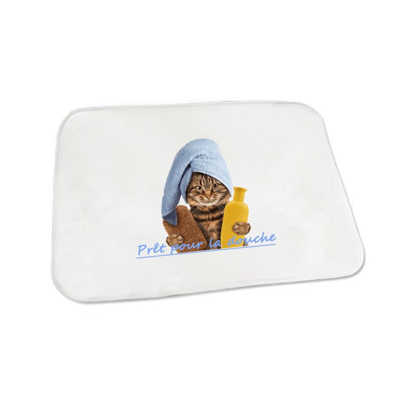 tapis de bain chat