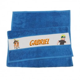 serviette personnalisée Naruto bleu