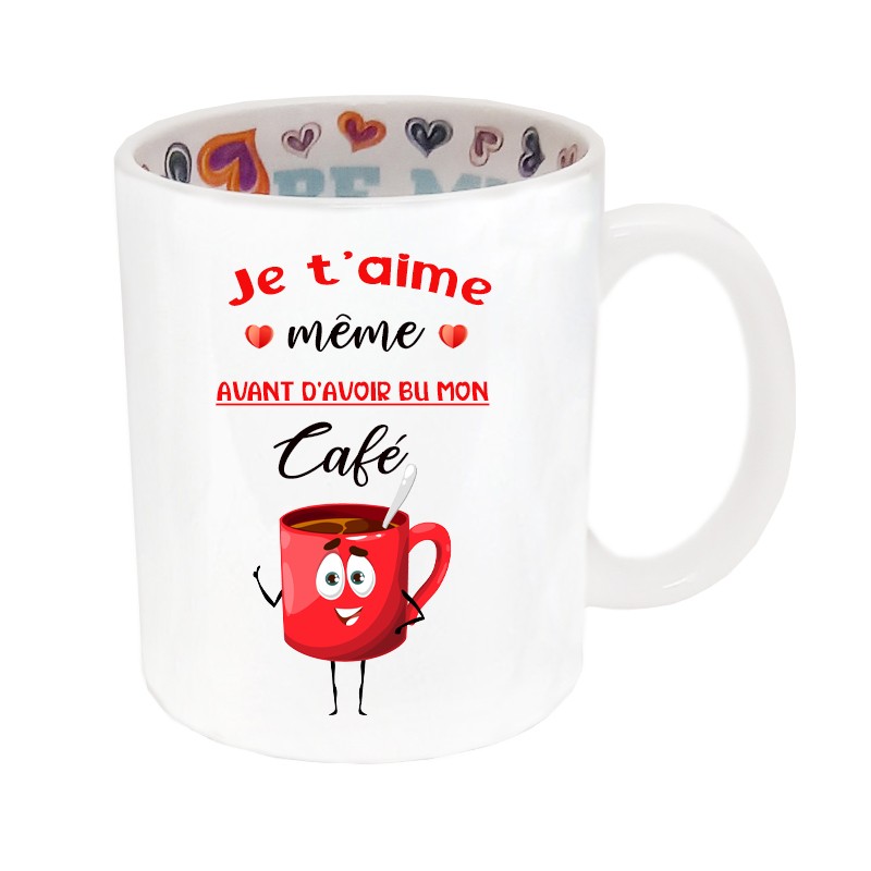 Tasse Mug Humour Plan à trois Idée Cadeau Original Couple Amoureux