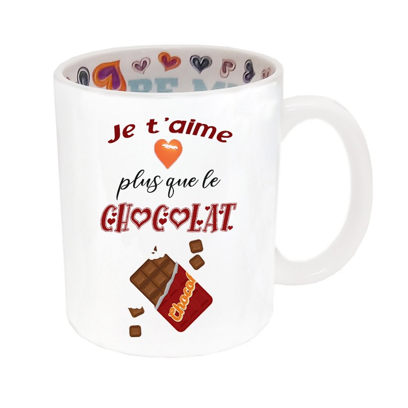 Mug anse cœur - Cadeau de St valentin