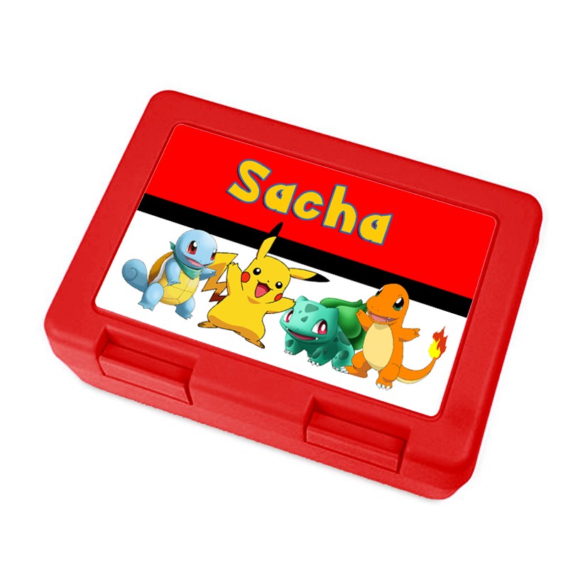 Boîte à goûter et gourde personnalisée thème pokemon pikachu
