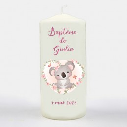 Bougie Bapteme Personnalisée Koala