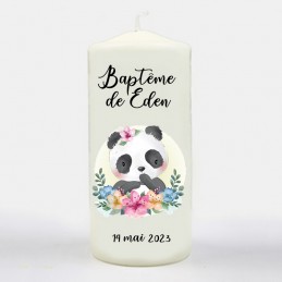 Bougie Bapteme Personnalisée Panda