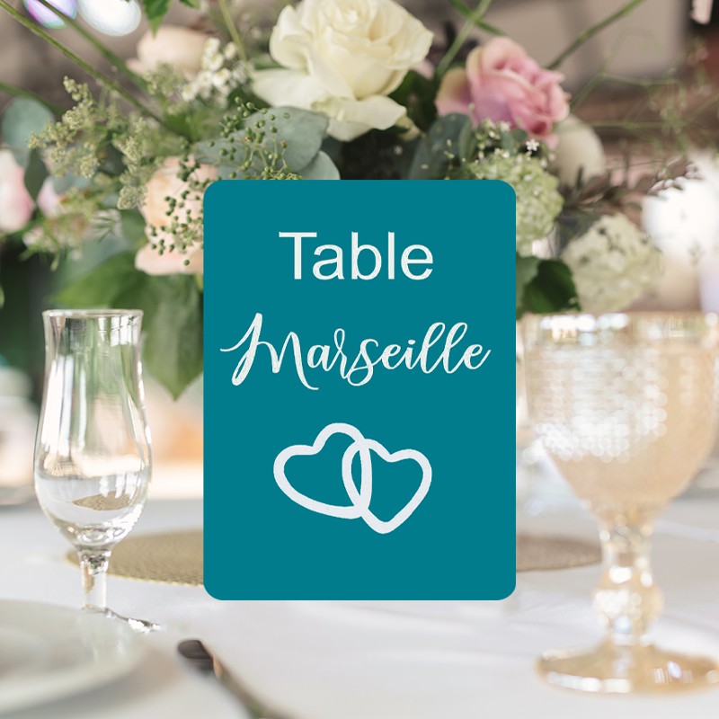 Marque Table Plexiglass Mariage Personnalisé