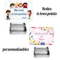 Boite à Bons Points Personnalisable - Boite Bons Points Métal