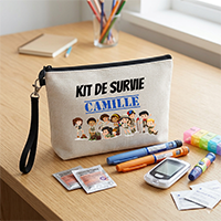 Kit de survie personnalisé - Pochette santé pour sorties scolaires et colonies