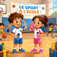 Serviette visage enfant personnalisée - Serviette Sport pour l'école
