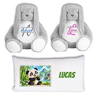 Range-pyjama enfant personnalisé - Peluche - Coussin
