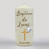 bougie bapteme personnalisée