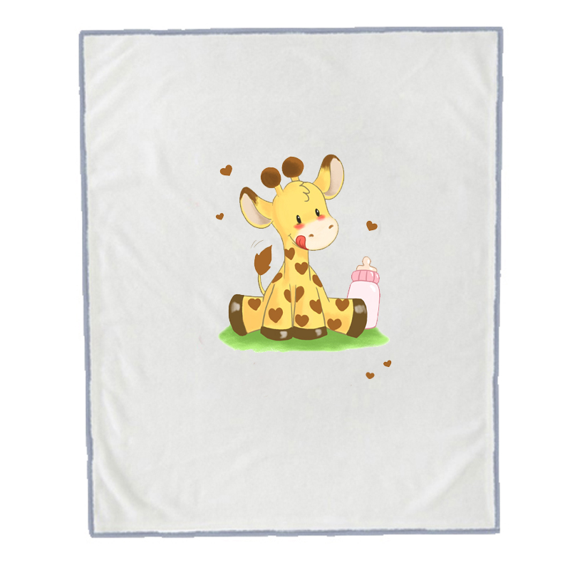 Couverture Bébé Personnalisée Girafe - Cadeau Naissance